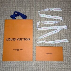 Authentic Louis Vuitton Shopping Bag, Ribbon, and Envelope